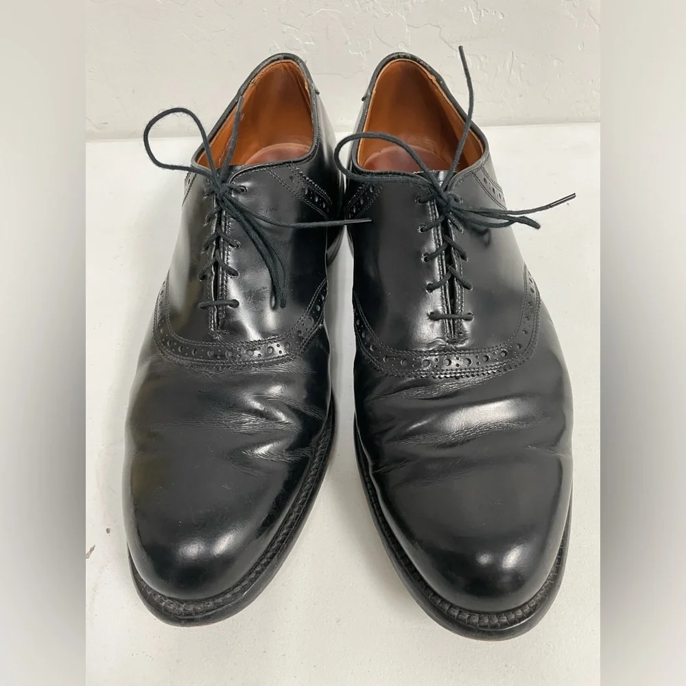 ALLEN EDMONDS Made in USA  Saddle Polo Derby Shoe in‎ Black Size 12 EEE $425